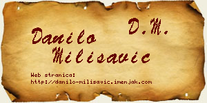 Danilo Milisavić vizit kartica